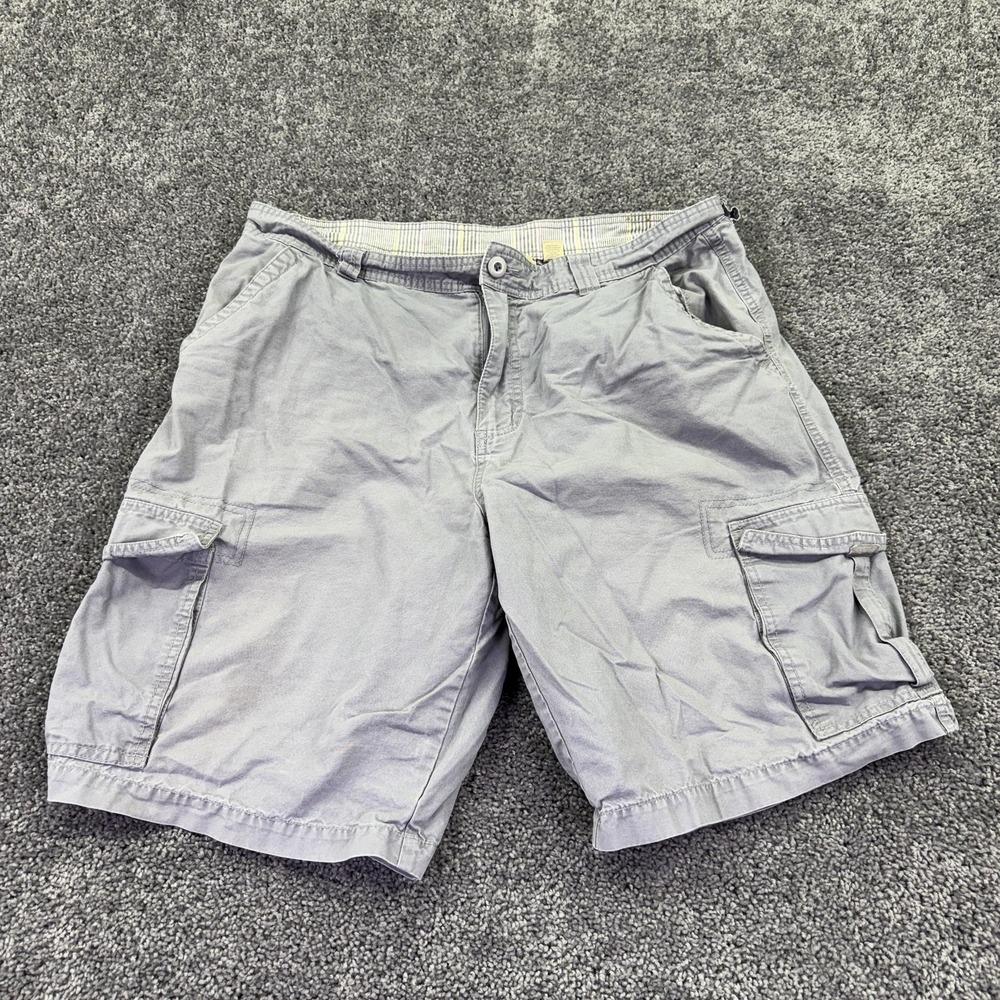 Northcrest Cargo Shorts Mens 38 Gray Cotton Canvas Pockets Outdoor Casual Summer